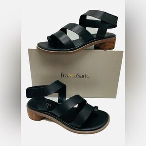 Franco Sarto Laritza Strappy Sandals, Black, New in Box